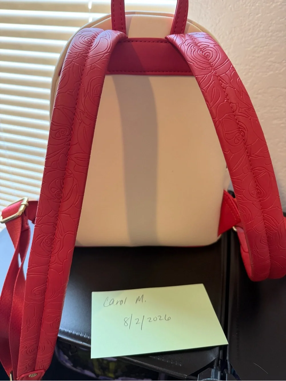 Loungefly Cream Belle Book-Scene Mini Backpack. Used once
